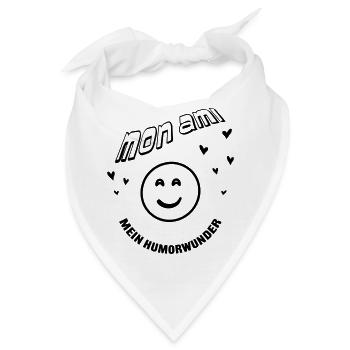 Mon Amie mein Humorwunder | Freundschaft Design - Bandana - Weiß - Vorne