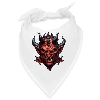 Teufel / Hölle / Horror / teuflisch / böse - Bandana - Weiß - Vorne