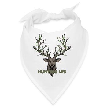 Hunting Elch mit Geweih - Bandana - Weiß - Vorne
