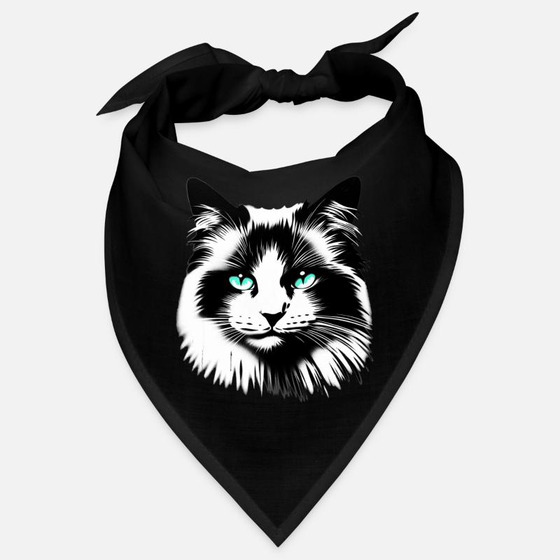 Sympathetic cat face Bandana
