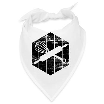 Nudelholz und Handmixer - Bandana - Weiß - Vorne