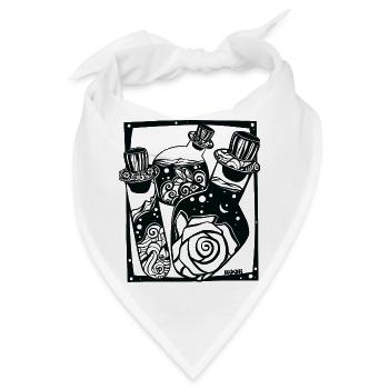 Floral gestaltete Flaschen für den Zaubertrank. - Bandana - Weiß - Vorne