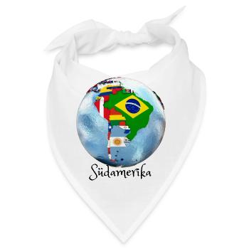 Ich liebe Südamerika / Lateinamerika - Bandana - Weiß - Vorne