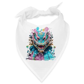 Graffiti Street Art Sprühfarben Cooler Künstler Retro - Bandana - Weiß - Vorne