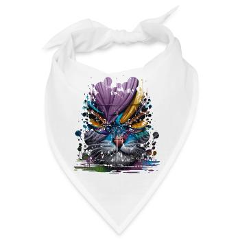 Graffiti Street Art Sprühfarben Cooler Künstler Retro - Bandana - Weiß - Vorne