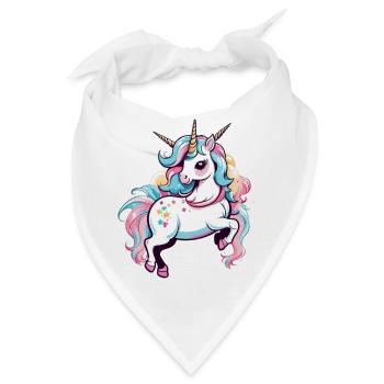 Licorne Einhorn Kawaii - Bandana - Weiß - Vorne
