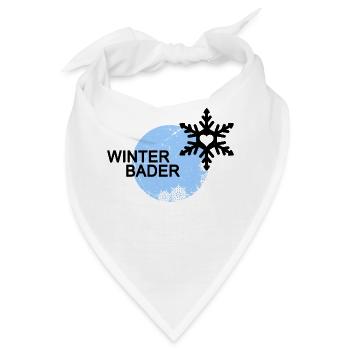 Winterbader Eisbader Winterschwimmen - Bandana - Weiß - Vorne