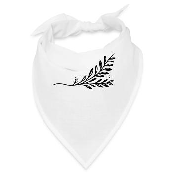 Zweig Ast - Bandana - Weiß - Vorne