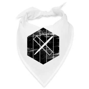 Stift und Lineal Skizze - Bandana - Weiß - Vorne