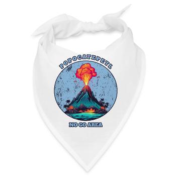 Popocatepetl Vulkan - Bandana - Weiß - Vorne