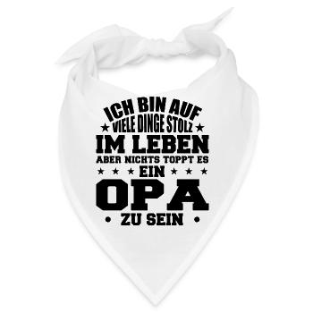 ich bin stolz wie ein Opa - Bandana - Weiß - Vorne