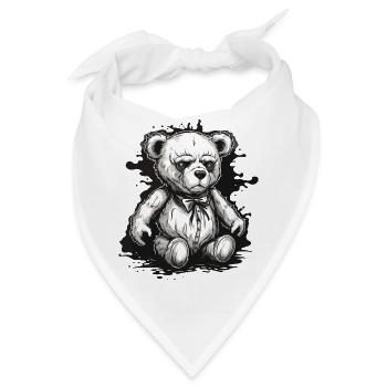 Teddybär / Kuscheltier / Stofftier / Geschenkidee - Bandana - Weiß - Vorne