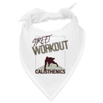 Street Workout – Calisthenics Design - Bandana - Weiß - Vorne