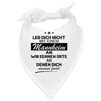 Mannheim Monnem Mannheimat - Bandana - Weiß - Vorne