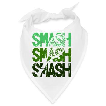Tennis Smash Schmetterball Racket Design Hoodie - Bandana - Weiß - Vorne