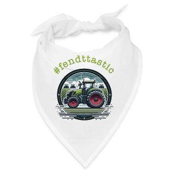 fendttastic grüner traktor trekker rote felgen - Bandana - Weiß - Vorne