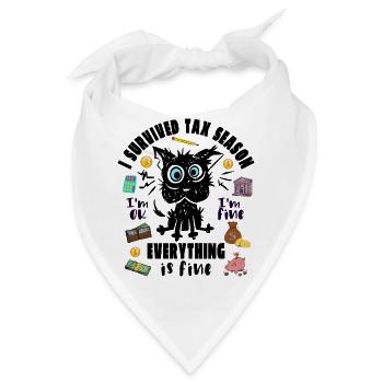 Ich habe die Steuersaison überlebt - Bandana - Weiß - Vorne