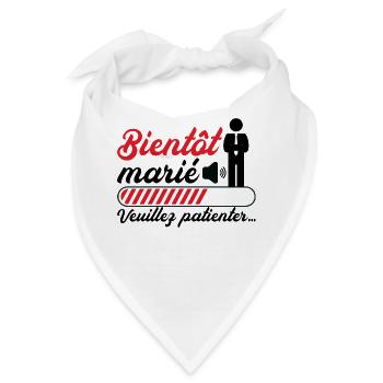 Bald heiraten Bitte warten - Bandana - Weiß - Vorne