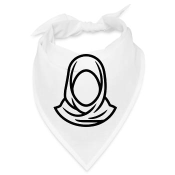 Hijab Kopftuch Muslimische Frau - Bandana - Weiß - Vorne