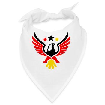 Bundesadler Dreifarbig Deutschland Wappen Vektor - Bandana - Weiß - Vorne