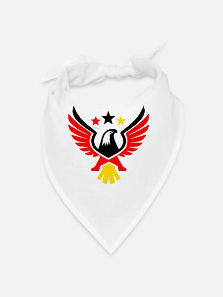 Federal Eagle Tricolor Germany Coat of Arms Vector - Bandana - white - Front