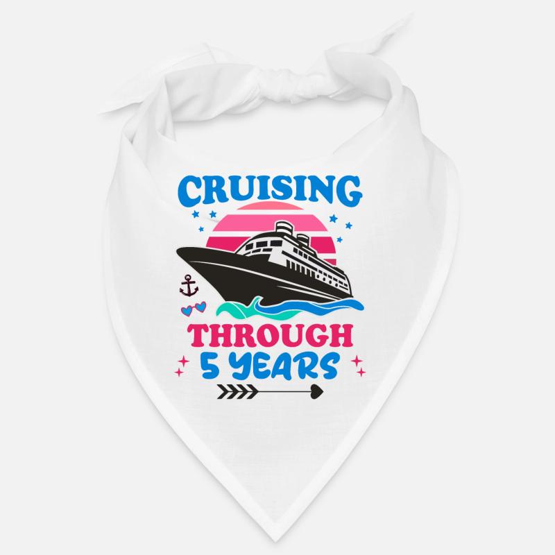 Cruising Through 5 Years Wedding Anniversary Bandana