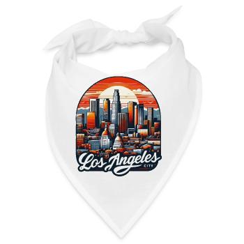 Los Angeles Dreamscape: Lebendige Stadtatmosphäre Kunst - Bandana - Weiß - Vorne