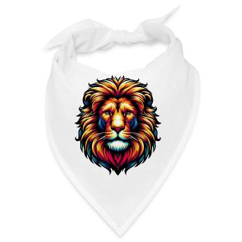 Löwe - Bandana - Weiß - Vorne