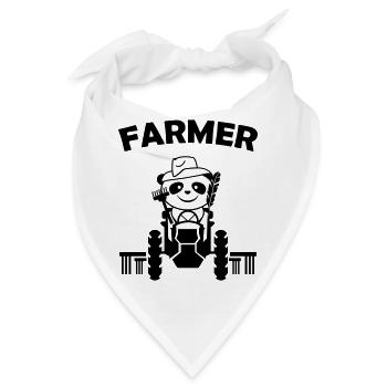 panda farmer - Bandana - Weiß - Vorne