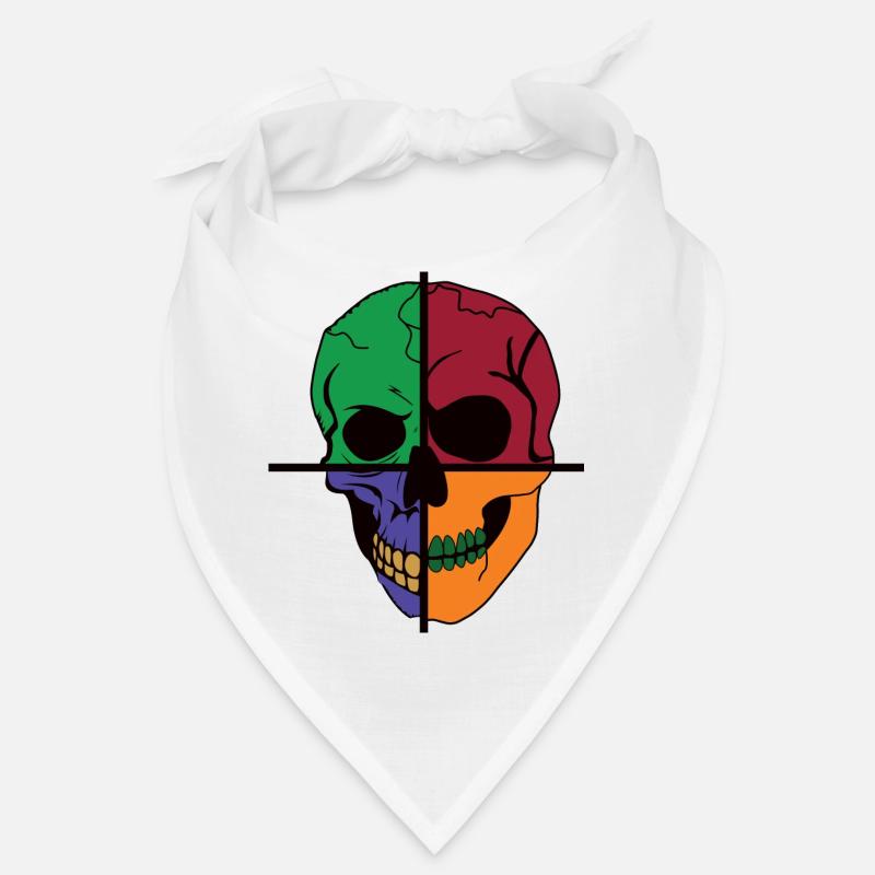 Vier geteilter Skelettschädel Bandana