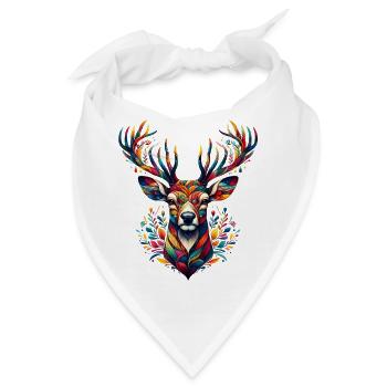 Hirsch - Bandana - Weiß - Vorne