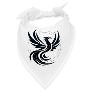 Phoenix schwarz-weiß - Bandana - Weiß - Vorne