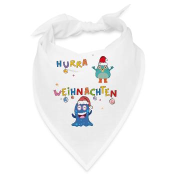 Hurra Weihnachten - Bandana - Weiß - Vorne