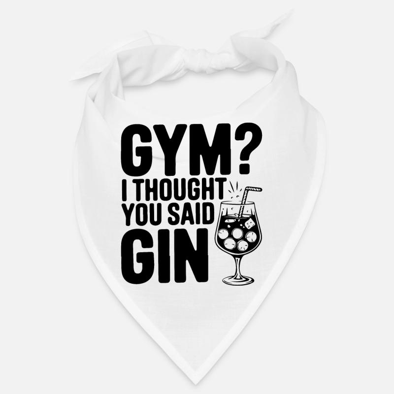 Fitnessstudio oder Gin? Lustiges Zitat Bandana