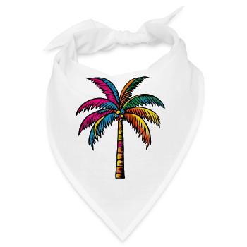 Palme - Bandana - Weiß - Vorne
