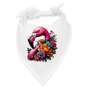 Flamingo - Bandana - Weiß - Vorne