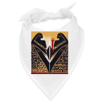 Die Kunst des Blickkontakts - Bandana - Weiß - Vorne