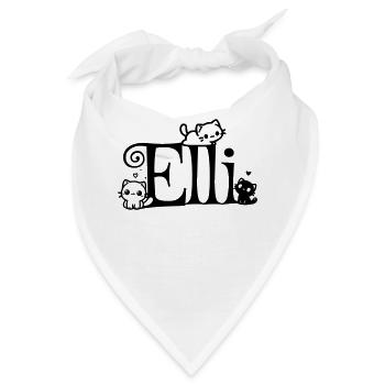 Elli Name Vorname Kätzchenname - Bandana - Weiß - Vorne