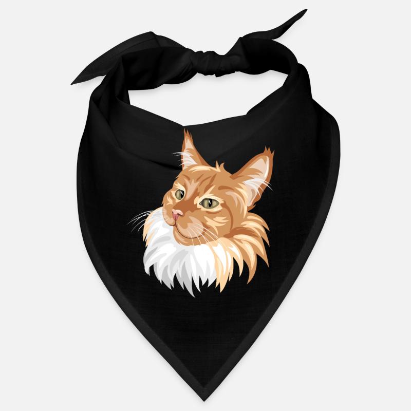 Portrait de chat roux Bandana