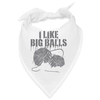 Humorvolle Strickliebe für kreative Frauen - Bandana - Weiß - Vorne