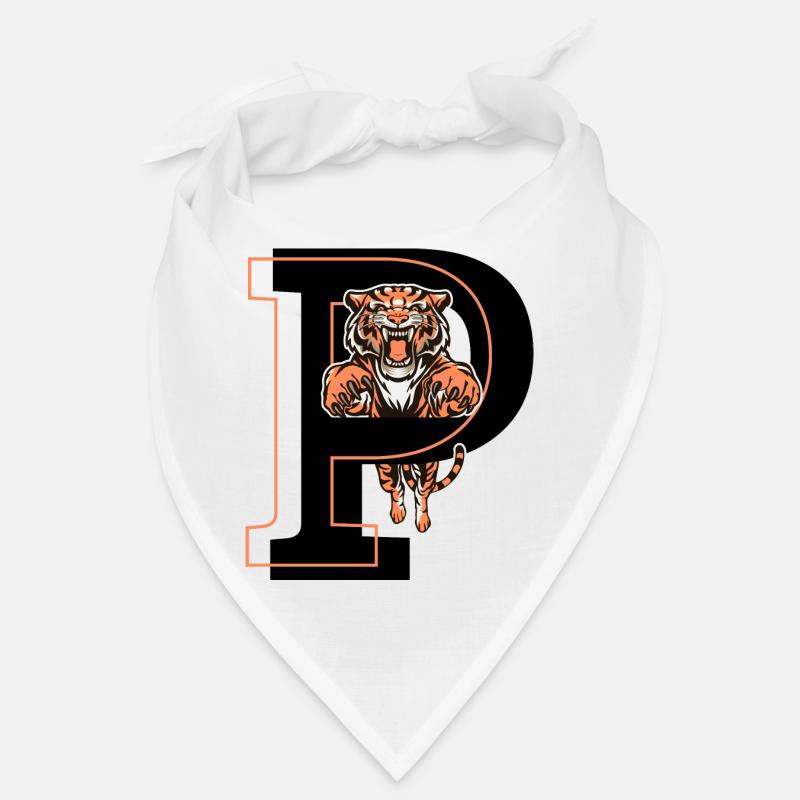 Tiger Letter P - gift idea Bandana