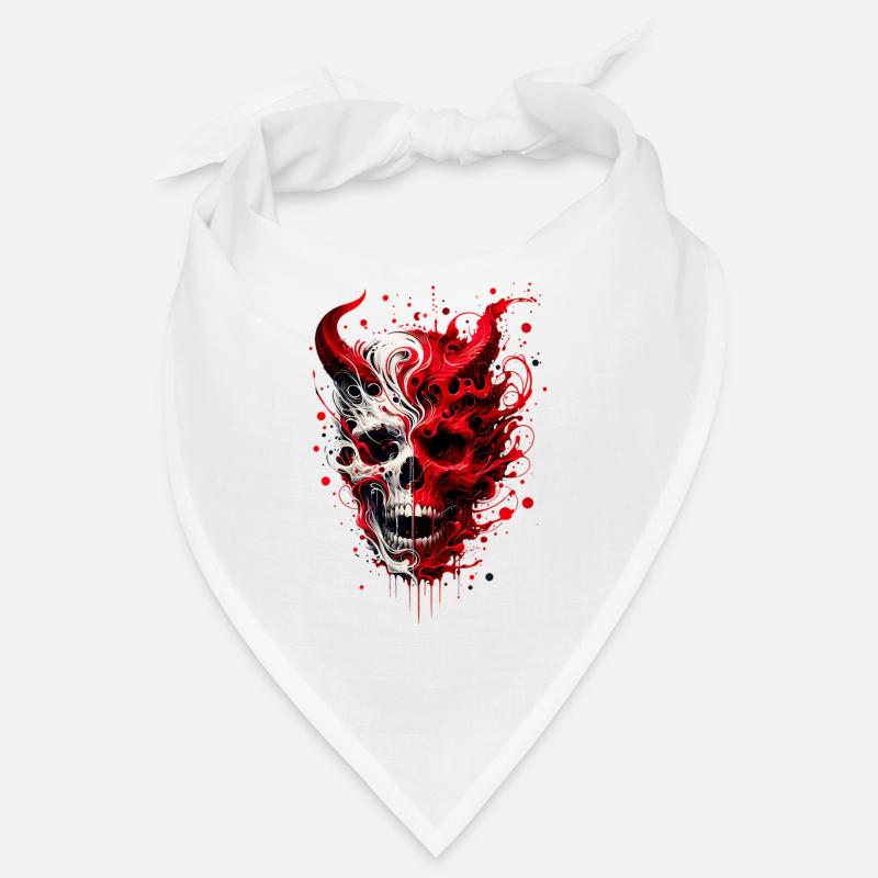 Infernal Skull Artwork Skull Meets Devil Bandana