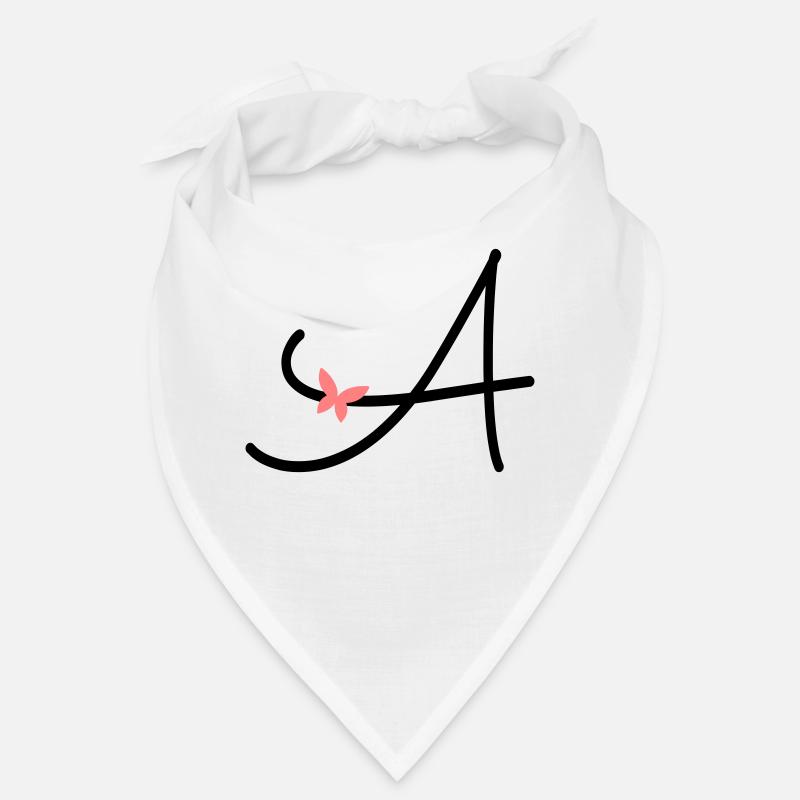 Letter A Initial Letter Butterfly Bandana