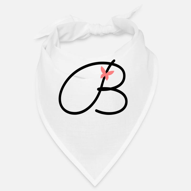 Letter B Initial Letter Butterfly Bandana