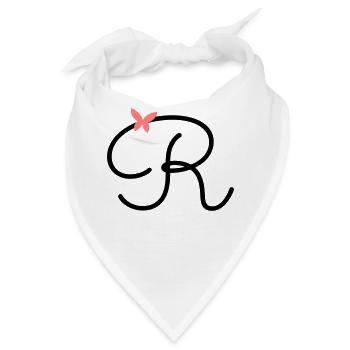 Buchstabe R Schmetterlingsbuchstabe - Bandana - Weiß - Vorne