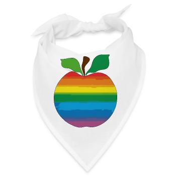 Apfel - Bandana - Weiß - Vorne