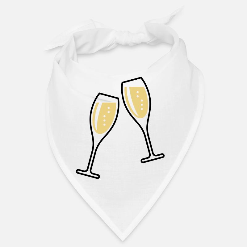2 verres à (vin mousseux / ovale / zu / 2C) Bandana