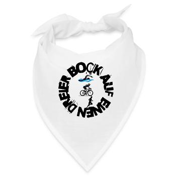 Schwimmen - Radfahren - Laufen = TRIATHLON - Bandana - Weiß - Vorne