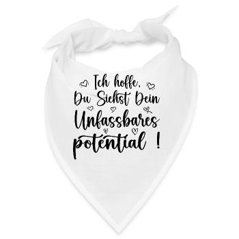 unfassbares potential achtsamkeit motivation - Bandana - Weiß - Vorne
