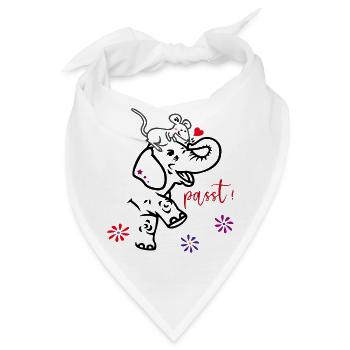 Elefant und Maus - Bandana - Weiß - Vorne